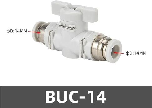 1/10/20 PCS Pneumatic Push-In Quick Connectors BUC Plastic Material 4/6/8/10/12mm Hose Tube Plugs(BUC-14,1 PC) in Kuwait