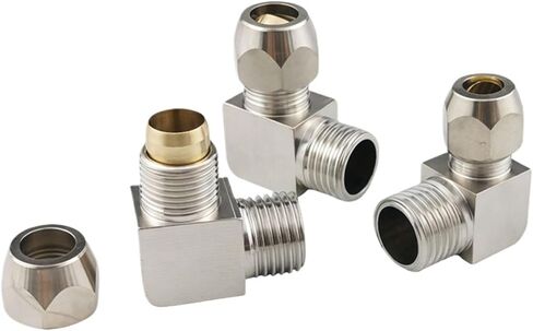 1pcs Brass Pneumatic Compression Fittings PL 4/6/8/10/12/14/16mm OD Tube, Ferrule Tubing Connector, Air Pipe Quick Connect Fitting(10-04,PL) in Saudi Arabia