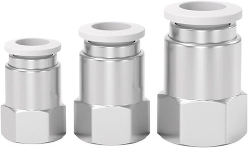 1/10/20PCS PCF Pneumatic Fitting 1 4 Inch Nickel Plated Brass Air Quick Connector for Compressor System Industrial Standard​(PCF8-04,1 PC) in Saudi Arabia