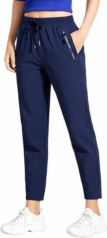 Stretch Active Pants for Women – Ultra Stretch Quick Dry Ice Silk Lightweight Breathable Pants with Pockets for Women Over 50 in Saudi Arabia