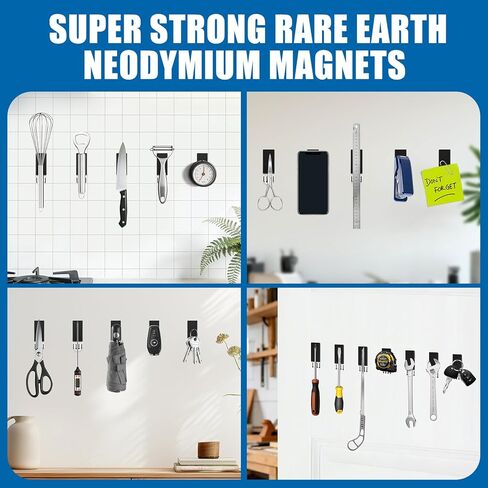 Neodymium Magnet - Rare Earth Magnets - Super Strong Magnets with Adhesive Backing - Heavy Duty Powerful Small Flat Rectangular Rubber Coated Magnetic Industrial Tool Displate Neo Thick Bar in Saudi Arabia