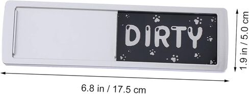 STOBAZA Clean Dirty Dishwasher Magnet Sign Dual-Sided Indicator for Dishwasher Black and White Pattern Easy to Read Kitchen Decor in Saudi Arabia