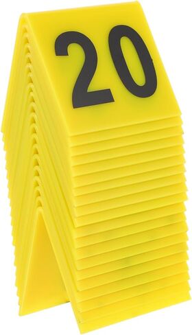 BESTYASH 20Pcs Double Sided Acrylic Number Markers for Table Identification Restaurant Evidence Markers Shaped Floor Numbers Visibility for Events and Crime Scenes in Saudi Arabia