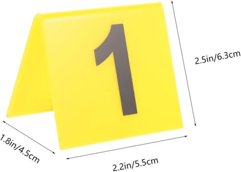 BESTYASH 20Pcs Double Sided Acrylic Number Markers for Table Identification Restaurant Evidence Markers Shaped Floor Numbers Visibility for Events and Crime Scenes in Saudi Arabia