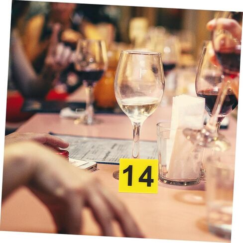 BESTYASH 20Pcs Double Sided Acrylic Number Markers for Table Identification Restaurant Evidence Markers Shaped Floor Numbers Visibility for Events and Crime Scenes in Saudi Arabia