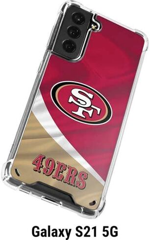 Skinit Clear Phone Case Compatible with Galaxy S21 5G - Officially Licensed NFL San Francisco 49ers Design in Saudi Arabia