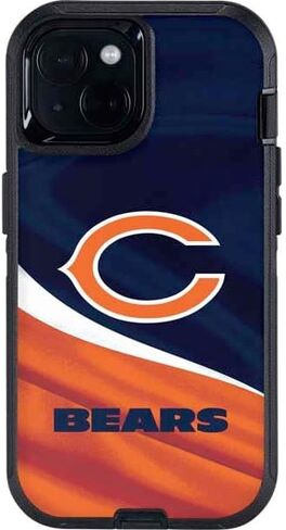 غلاف هاتف Skinit متوافق مع OtterBox Defender iPhone 13 - تصميم NFL Chicago Bears المرخص رسميًا in Saudi Arabia