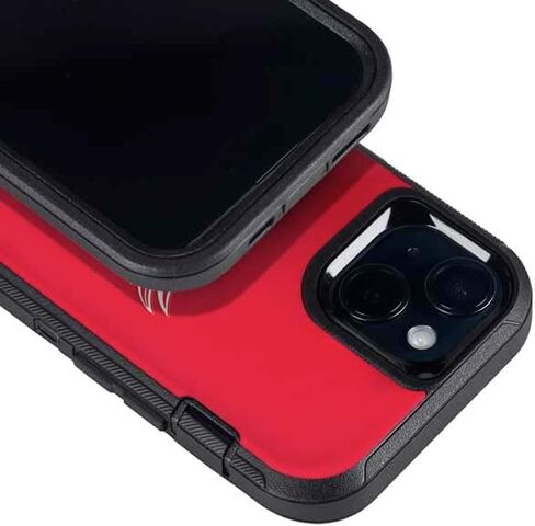 غلاف هاتف Skinit متوافق مع OtterBox Defender iPhone 13 - تصميم خلفية صلبة مرخص رسميًا من NHL Detroit Red Wings in Saudi Arabia
