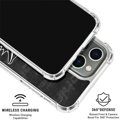 حافظة هاتف Skinit الشفافة متوافقة مع iPhone 15 Pro - تصميم أسود وأبيض مرخص رسميًا من NFL Miami Dolphins in Saudi Arabia