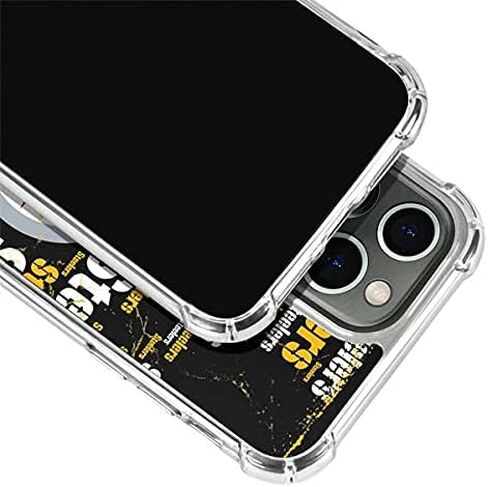 حافظة هاتف Skinit الشفافة متوافقة مع iPhone 13 Pro - تصميم أسود مرخص رسميًا من NFL Pittsburgh Steelers in Saudi Arabia