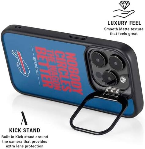 Skinit Kickstand Phone Case Compatible with iPhone 15 Pro Max - Officially Licensed NFL Buffalo Bills Team Motto Design in Saudi Arabia