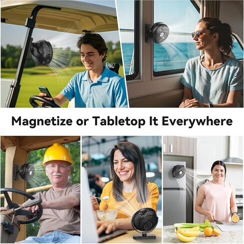 amacool المغناطيسي عربة الغولف كروز مروحة، أداة الهدايا للرجال له أبي الزوج الأب، 5000mah قابلة للشحن هدايا عيد ميلاد الغولف للشواء شواء العمل عربة الغولف كروز السفر أساسيات الملحقات 2026 in Kuwait