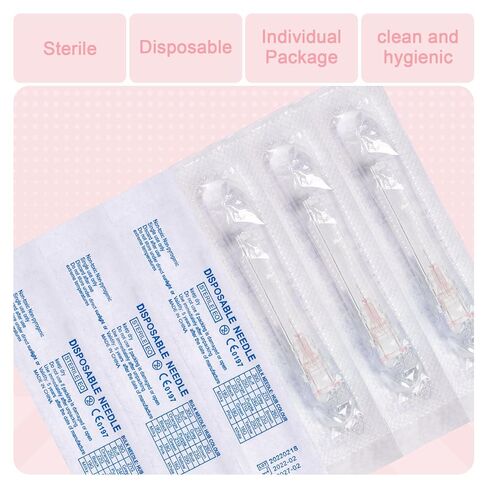18 Gauge 1.5 Inch Needles with Caps, Individually Wrapped, Disposable Dispensing Lab Supplies, Box of 100 in Saudi Arabia