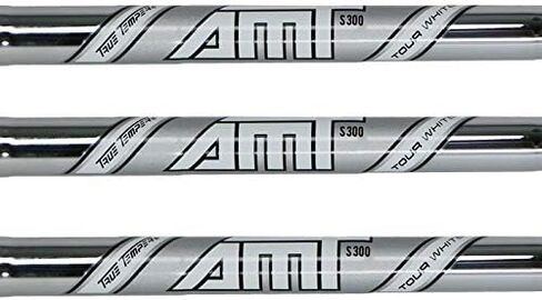 TRUE TEMPER AMT White 4-PW Steel Iron Shafts .355 Taper Tip - Set of 7 Shafts (Choose Flex) (Stiff S300) in Saudi Arabia