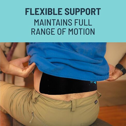 KT Tape, Back Pain Relief Patches, Extra Large 4"x10", Menthol Infused Kinesiology Tape, Cooling Pain Therapy, Everyday Long-Lasting Relief, 4 Count in Kuwait