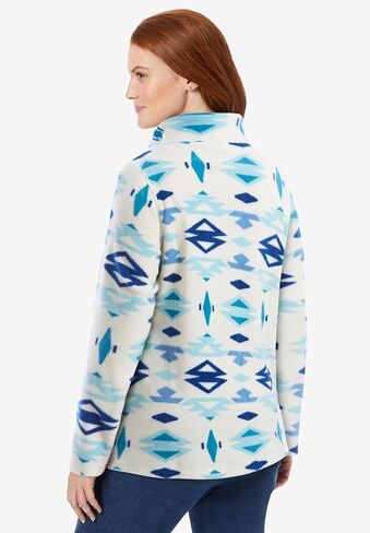 Woman Within Plus Size Microfleece Quarter-Zip Pullover in Saudi Arabia