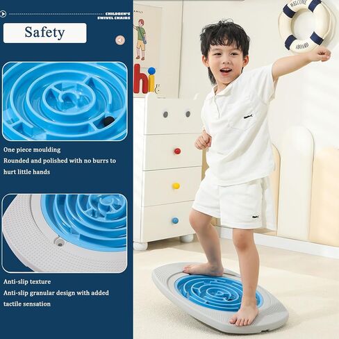 متاهة لوح التوازن، لوح توازن المتاهة المتأرجحة مع 3 أقراص دوارة قابلة للتبديل وكرتين للتمرين والعلاج الطبيعي والترفيه in Kuwait