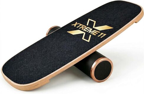 مدرب لوح التوازن الخشبي للبالغين - مدرب القوة الأساسية والثبات لركوب الأمواج وألواح التزلج وتدريبات التزلج على الجليد - لوح توازن مانع للانزلاق للياقة البدنية في صالة الألعاب الرياضية المنزلية in Kuwait