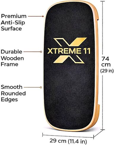 مدرب لوح التوازن الخشبي للبالغين - مدرب القوة الأساسية والثبات لركوب الأمواج وألواح التزلج وتدريبات التزلج على الجليد - لوح توازن مانع للانزلاق للياقة البدنية في صالة الألعاب الرياضية المنزلية in Kuwait