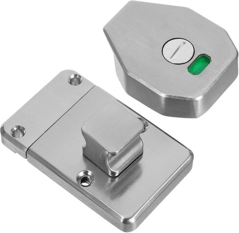 ULTECHNOVO Stainless Steel Public Toilet Door Lock with Occupancy Indicator, Privacy Latch for Bathroom Partition, Commercial Bathroom Lock for Men Women Restrooms in Saudi Arabia