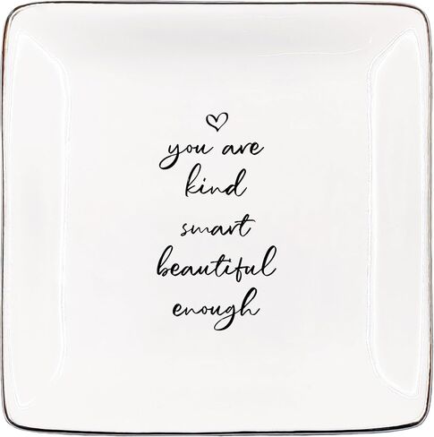 God Is Good Pink Jewelry Tray, Christian Bible Verse Gifts Ceramic Jewelry Dish Tray for Rings & Earring for Women, Religious Faith Based Gifts Ring Trinket Dish for Women in Kuwait