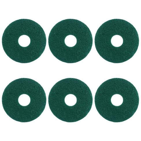 6 Pcs 12" Cleaning Orbiter Pads Green Commercial Floor Buffer Pads for Orbiter Machine Scrubber Polisher Cleaning Stripping and Hardwood Floor Maintenance in Saudi Arabia