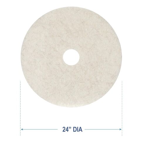 Boardwalk Natural Burnishing Floor Pads, 24" Diameter, White, 5/Carton in Saudi Arabia