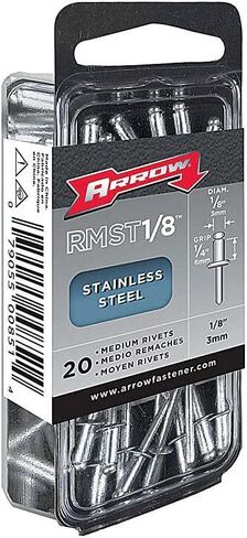 Arrow Fastener 20 Count 1/8" Medium Stainless Steel Rivets RMST1/8 in Saudi Arabia