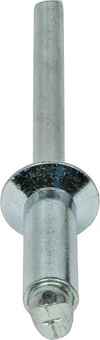 Fastenere Steel Pop Rivets – 1/8" x 1/8" (100 pcs) Flat Countersunk Head, Low Carbon, Heavy Duty Steel Mandrel, Open-End Blind Rivets for Sheet, Furniture, & Marine Use, 4-2 Gap .063" - .125" in Saudi Arabia