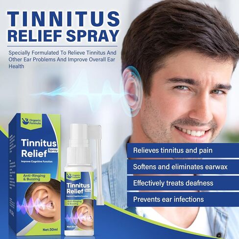 Tinnitus Rêlief for Ringing Ears, Natural Tinnitus Rêlief Spray for Tinnitus, Reduce Ear Ringing & Improve Hearing, Gentle & Comfortable in Kuwait