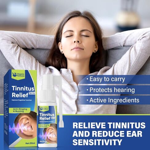 Tinnitus Rêlief for Ringing Ears, Natural Tinnitus Rêlief Spray for Tinnitus, Reduce Ear Ringing & Improve Hearing, Gentle & Comfortable in Kuwait