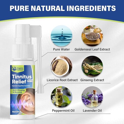 Tinnitus Rêlief for Ringing Ears, Natural Tinnitus Rêlief Spray for Tinnitus, Reduce Ear Ringing & Improve Hearing, Gentle & Comfortable in Kuwait