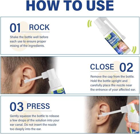 Tinnitus Rêlief for Ringing Ears, Natural Tinnitus Rêlief Spray for Tinnitus, Reduce Ear Ringing & Improve Hearing, Gentle & Comfortable in Kuwait