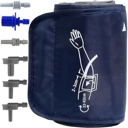 Medium Blood Pressure Cuff, 22-42CM Blood Pressure Monitors Cuff Adjustable Compatible with Other BP Monitors for Adult Senior with Medium Arms Women, 6 Connectors (8.7"-16.5") in Saudi Arabia