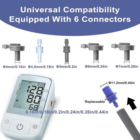 Medium Blood Pressure Cuff, 22-42CM Blood Pressure Monitors Cuff Adjustable Compatible with Other BP Monitors for Adult Senior with Medium Arms Women, 6 Connectors (8.7"-16.5") in Saudi Arabia