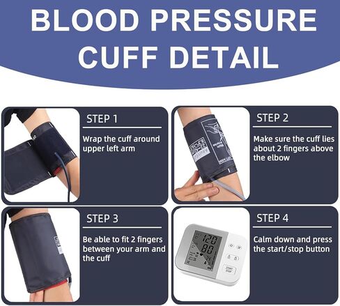 Medium Blood Pressure Cuff, 22-42CM Blood Pressure Monitors Cuff Adjustable Compatible with Other BP Monitors for Adult Senior with Medium Arms Women, 6 Connectors (8.7"-16.5") in Saudi Arabia