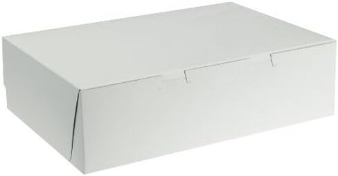 Southern Champion Tray 1025 Premium Clay Coated Kraft Paperboard White Non-Window Sheet Cake and Utility Box, 14" Length x 10" Width x 4" Height, 1/4 Sheet (Case of 100) in Saudi Arabia