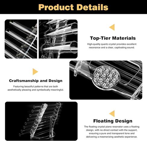 432Hz 8 Note CDEFGABC Quartz Crystal Singing Harp,Including Bracket Alumina Carrry Case for Sound Bath and Meditatiion in Kuwait