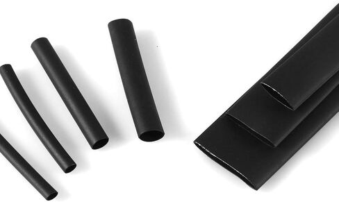 127PCS Heat Shrink Tubing Kit, 2:1 Shrink Ratio, Marine Grade Industrial Heat Shrink Tubing, Long Lasting Insulation Wire Shrink Wrap Tubing- Black in Saudi Arabia
