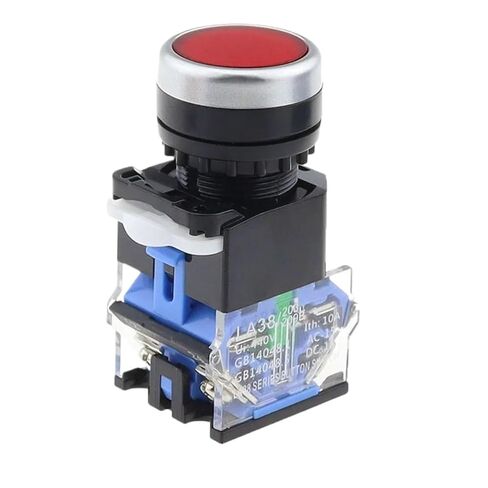 1 قطعة مفتاح زر الضغط ، مفتاح الاتصال الفضي LA38-11BN قوة الضغط الذاتي إعادة تعيين قفل دائري 22 مللي متر (أبيض J ، قفل ذاتي) in Kuwait