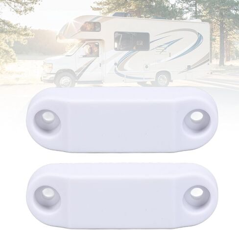 Kikumi 2 Set RV Magnetic Baggage Door Catch White RV Storage Door Holder for Campers Motor Homes in Saudi Arabia