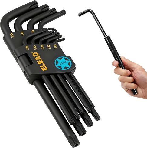 ELEAD 11-Piece Torx Star Allen Wrench Set with Extension Bar, T10-T50 Long Arm Torx Key Set, Heat-Treated S2 Steel in Saudi Arabia