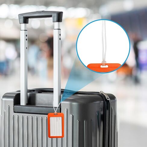 100-Piece Clear Plastic Luggage Tag Loops & Straps - Bulk Durable Cruise & Travel ID Tag Loops for Name Tags, ID Cards & Bag Accessories in Kuwait