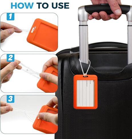 100-Piece Clear Plastic Luggage Tag Loops & Straps - Bulk Durable Cruise & Travel ID Tag Loops for Name Tags, ID Cards & Bag Accessories in Kuwait