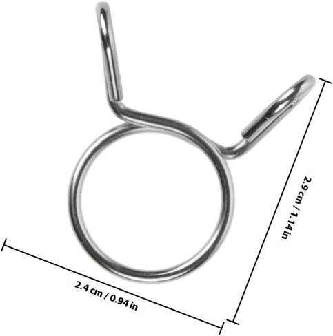 ULTECHNOVO 2pcs Manganese Steel Spring Hose Clamps, Elastic Small Hose Fastener Clips for Automotive, Motorcycle Fuel Line and Injection Pipe Clamp in Saudi Arabia