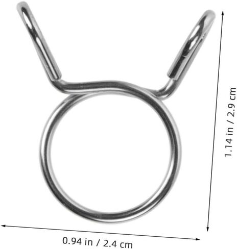 ULTECHNOVO 2pcs Manganese Steel Spring Hose Clamps, Elastic Small Hose Fastener Clips for Automotive, Motorcycle Fuel Line and Injection Pipe Clamp in Saudi Arabia