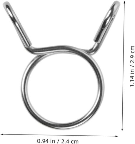2pcs Manganese Steel Spring Hose Clamps Pipe Clamps for Automotive Fuel Line Tubing, Small Elastic Wire Hose Fasteners for Motorcycle and Low Pressure Injection Lines in Saudi Arabia