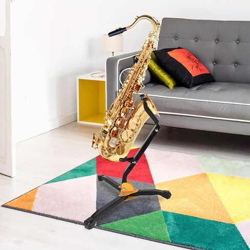 حامل ساكسفون تينور وألتو من سوبفوكس، حامل ساكسفون حديدي قابل للطي مع حامل لألتو وتينور وتخزين الكلارينيت ورف العرض in Kuwait