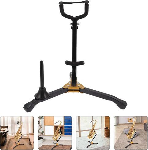 حامل ساكسفون تينور وألتو من سوبفوكس، حامل ساكسفون حديدي قابل للطي مع حامل لألتو وتينور وتخزين الكلارينيت ورف العرض in Kuwait