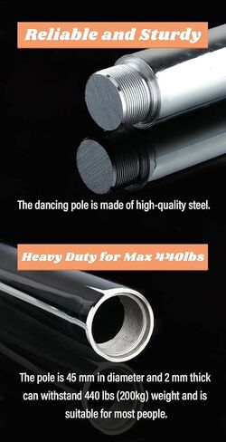 Pole Dancing Pole for Home 10 Ft 12 Foot Ceiling,Static Portable Removable Dance Pole Kit,Stripper Pole,Loads 200kg in Saudi Arabia